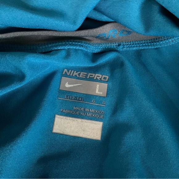 Nike Pro Fitted Women's Workout Tank Dri-Fit Blue size Large 12/14 (C1) - Picture 7 of 7